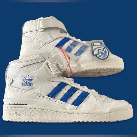 Adidas Forum Mid White Blue Bird 2021 - Size M 7.5 W 9 - Picture 3 of 5